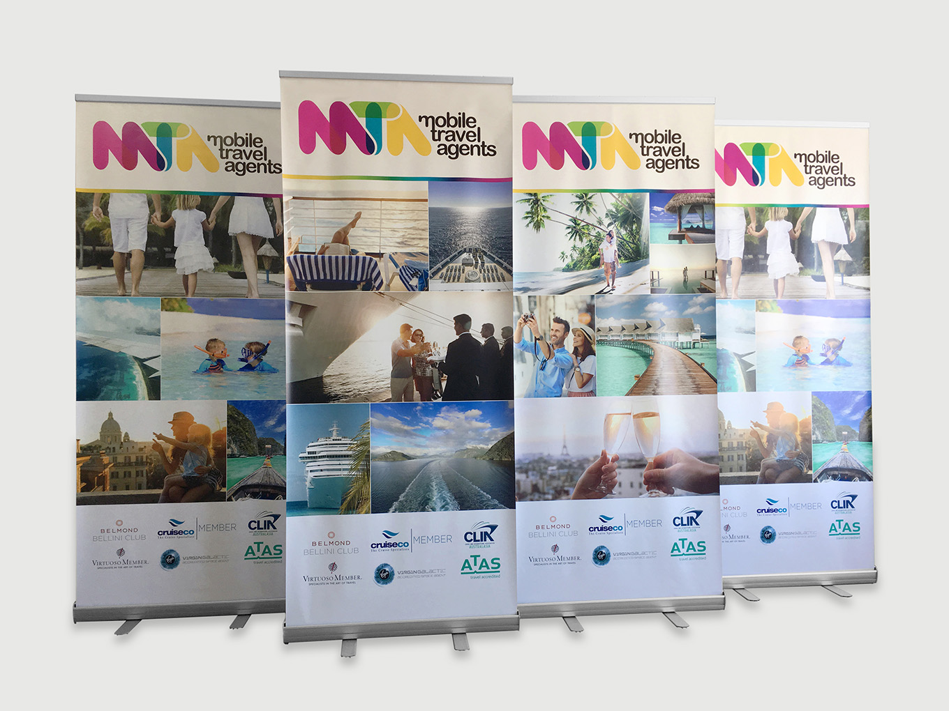 MTA - Mobile Travel Agents premium pull up banners design and print by FOX DESIGN