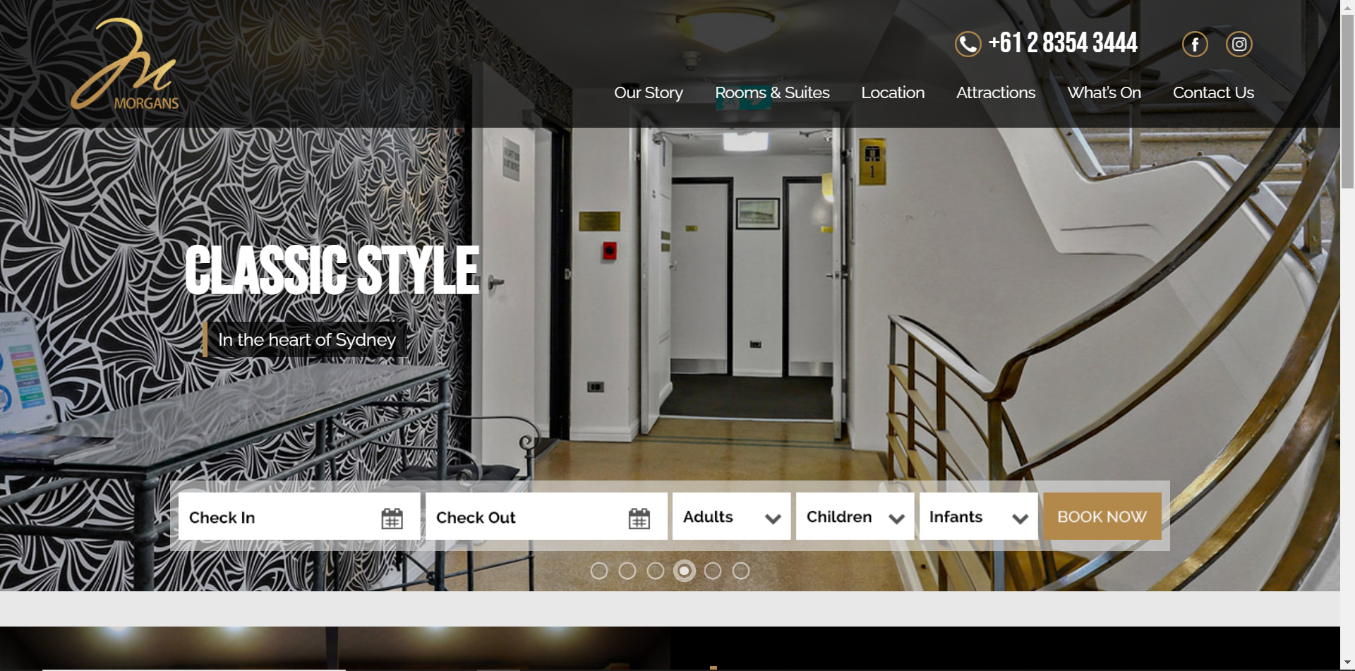 Morgans Boutique Hotel Website Design, Online Marketing