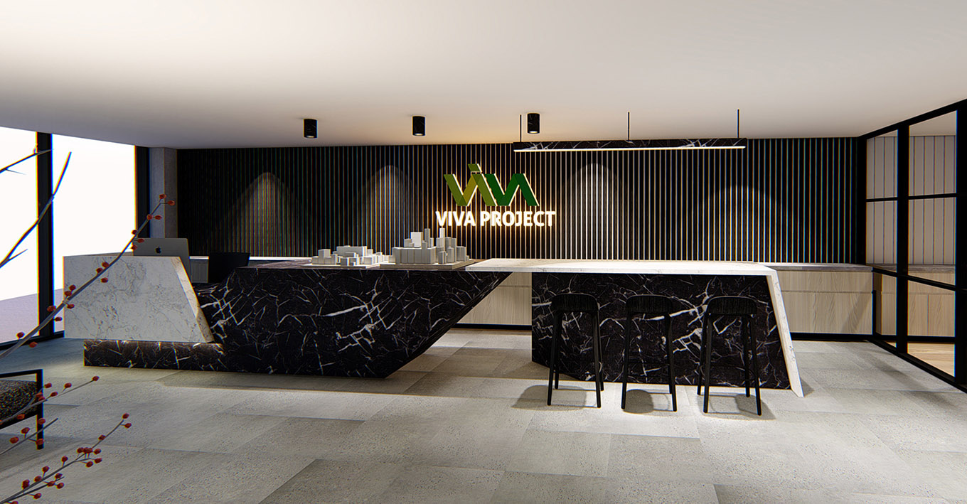 VIVA Project logo design office sign by FOX DESIGN Sydney